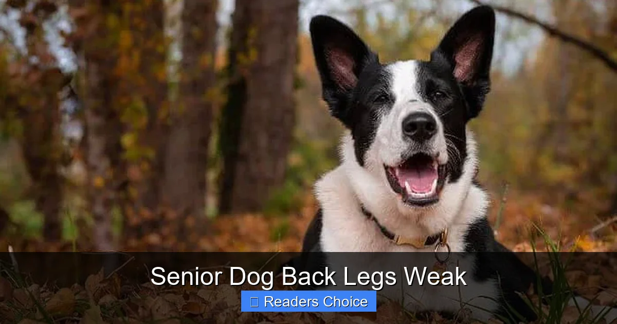 Senior Dog Back Legs Weak
