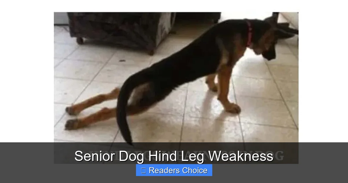 Senior Dog Hind Leg Weakness