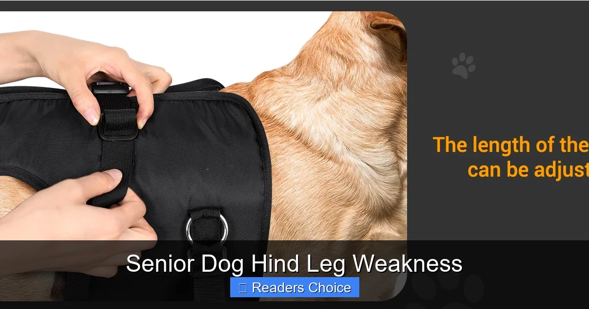 Senior Dog Hind Leg Weakness