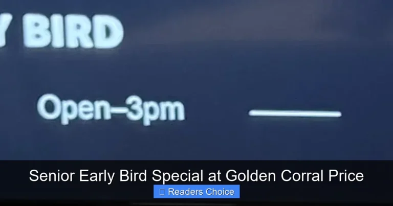 Senior Early Bird Special at Golden Corral Price