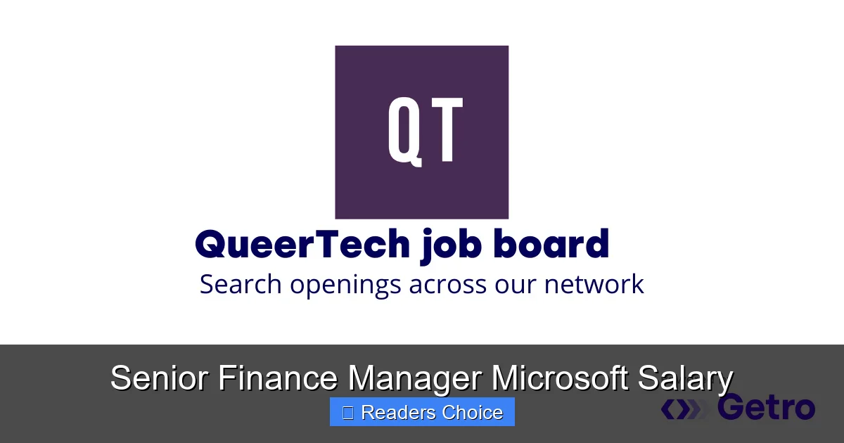 Senior Finance Manager Microsoft Salary