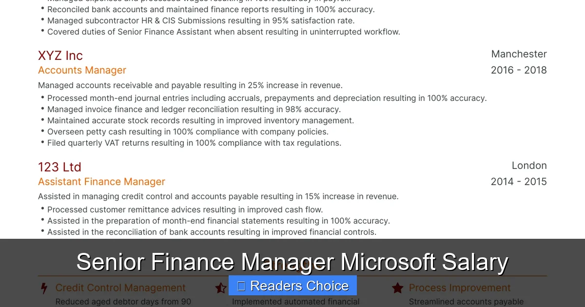 Senior Finance Manager Microsoft Salary - SeniorsProTalk