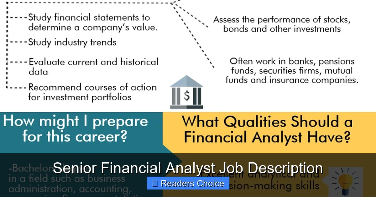 Senior Financial Analyst Job Description - SeniorsProTalk
