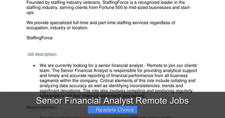 Senior Financial Analyst Remote Jobs