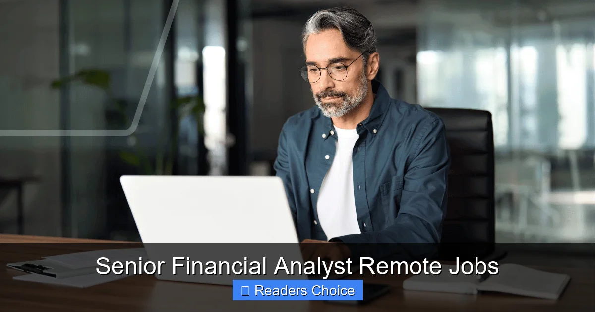 Senior Financial Analyst Remote Jobs