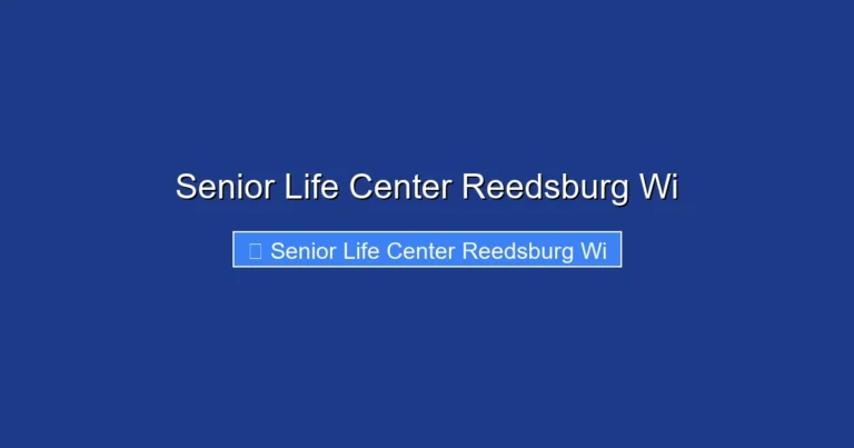 Senior Life Center Reedsburg Wi