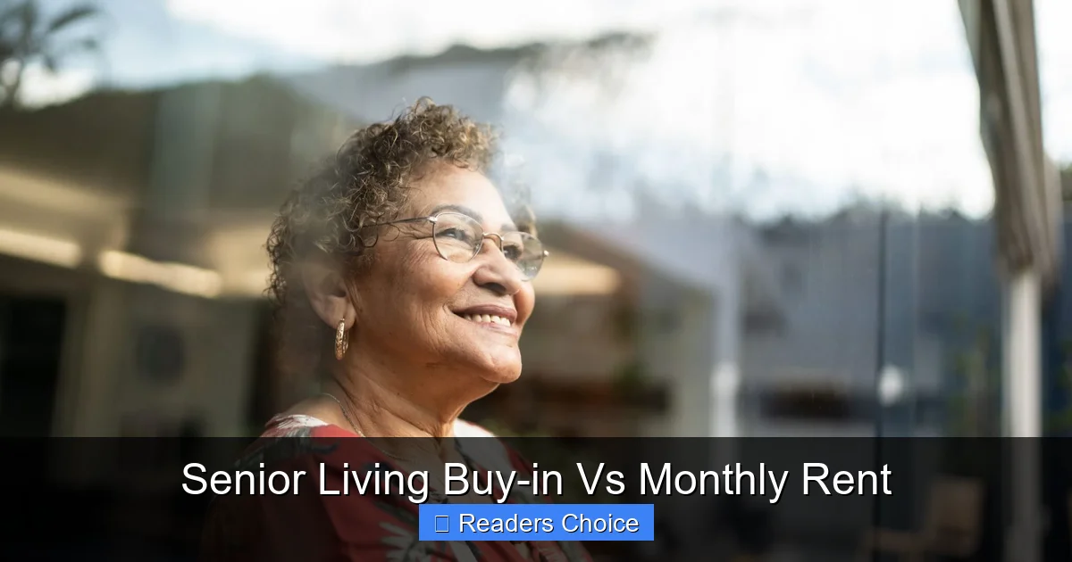 Senior Living Buy-in Vs Monthly Rent