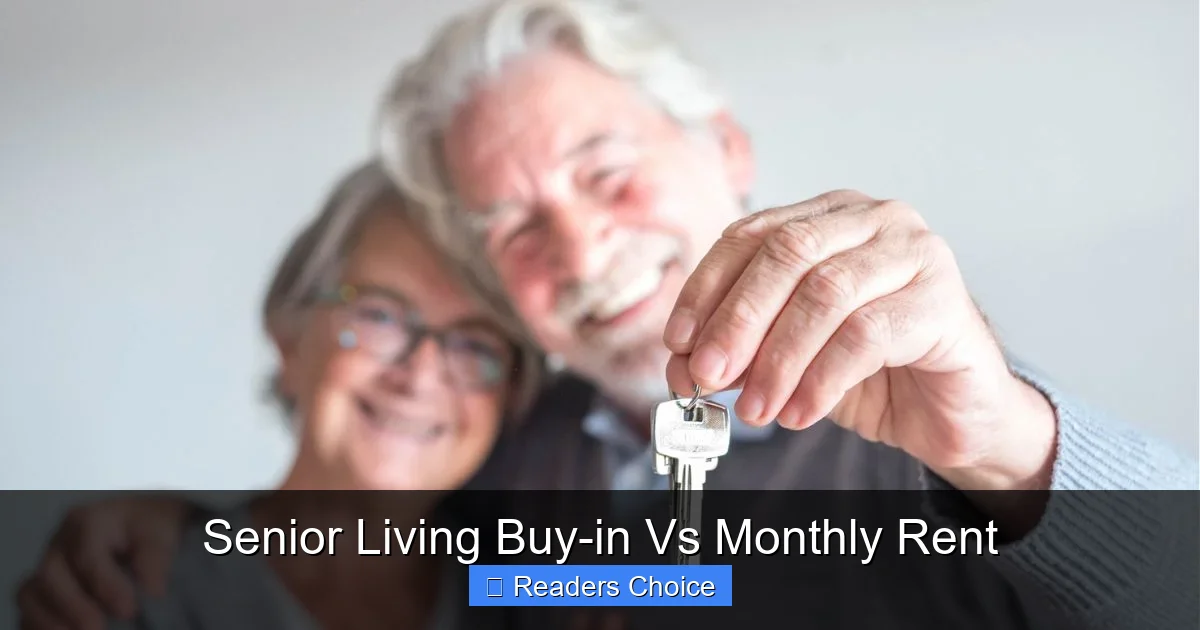 Senior Living Buy-in Vs Monthly Rent