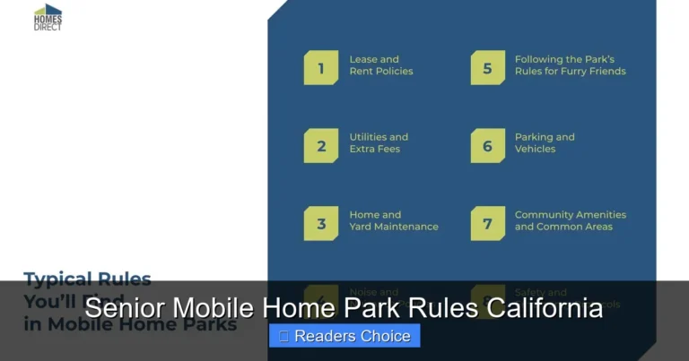 Senior Mobile Home Park Rules California
