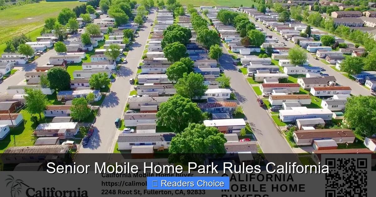 Senior Mobile Home Park Rules California