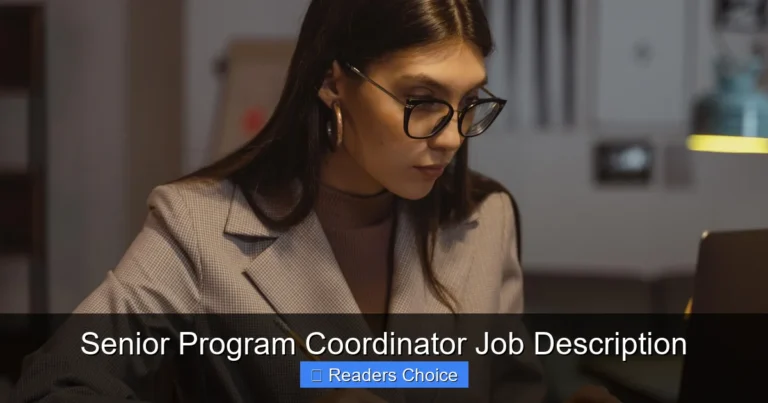 Senior Program Coordinator Job Description