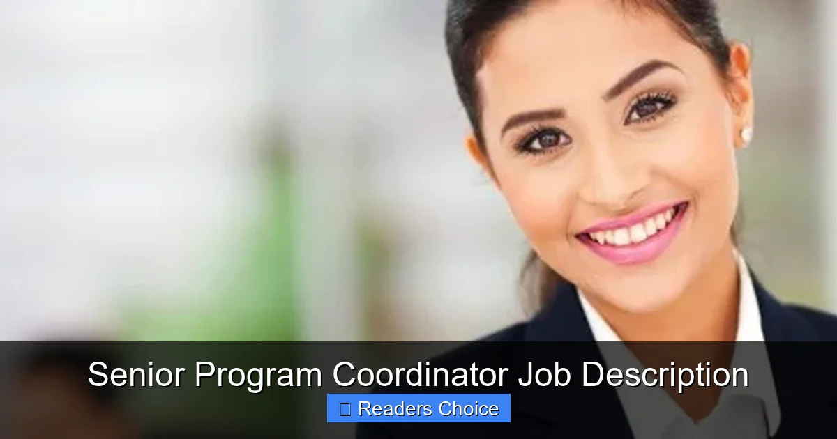 Senior Program Coordinator Job Description