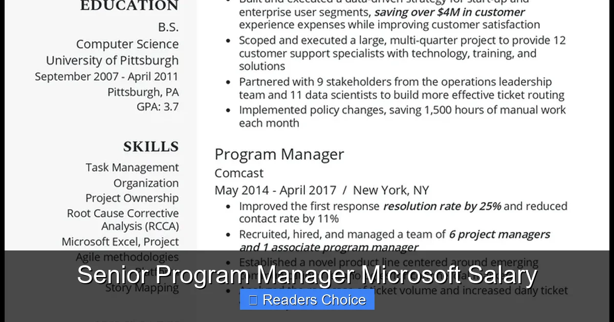 Senior Program Manager Microsoft Salary - SeniorsProTalk