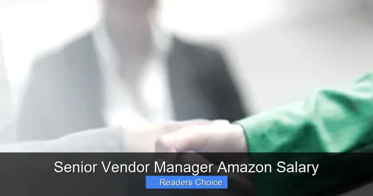 Senior Vendor Manager Amazon Salary