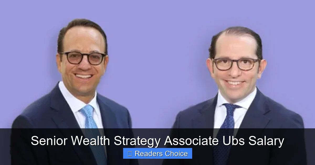 Senior Wealth Strategy Associate Ubs Salary