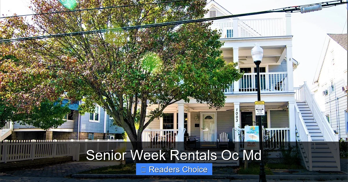 Senior Week Rentals Oc Md