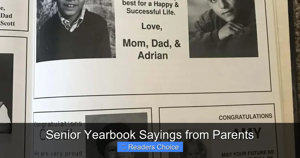 Senior Yearbook Sayings from Parents