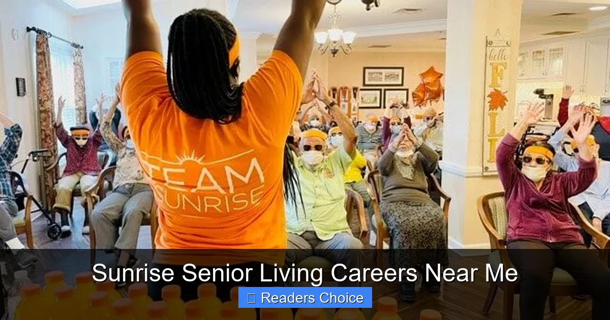 Sunrise Senior Living Careers Near Me