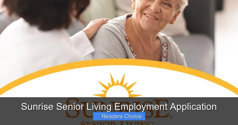 Sunrise Senior Living Employment Application