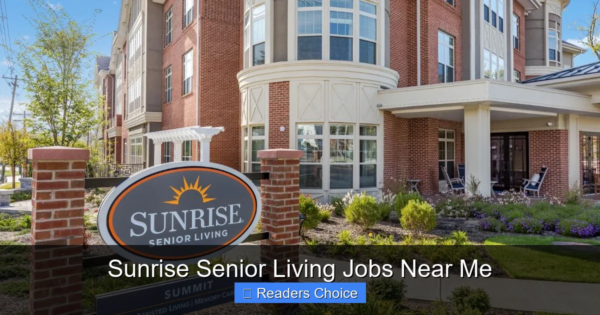 Sunrise Senior Living Jobs Near Me