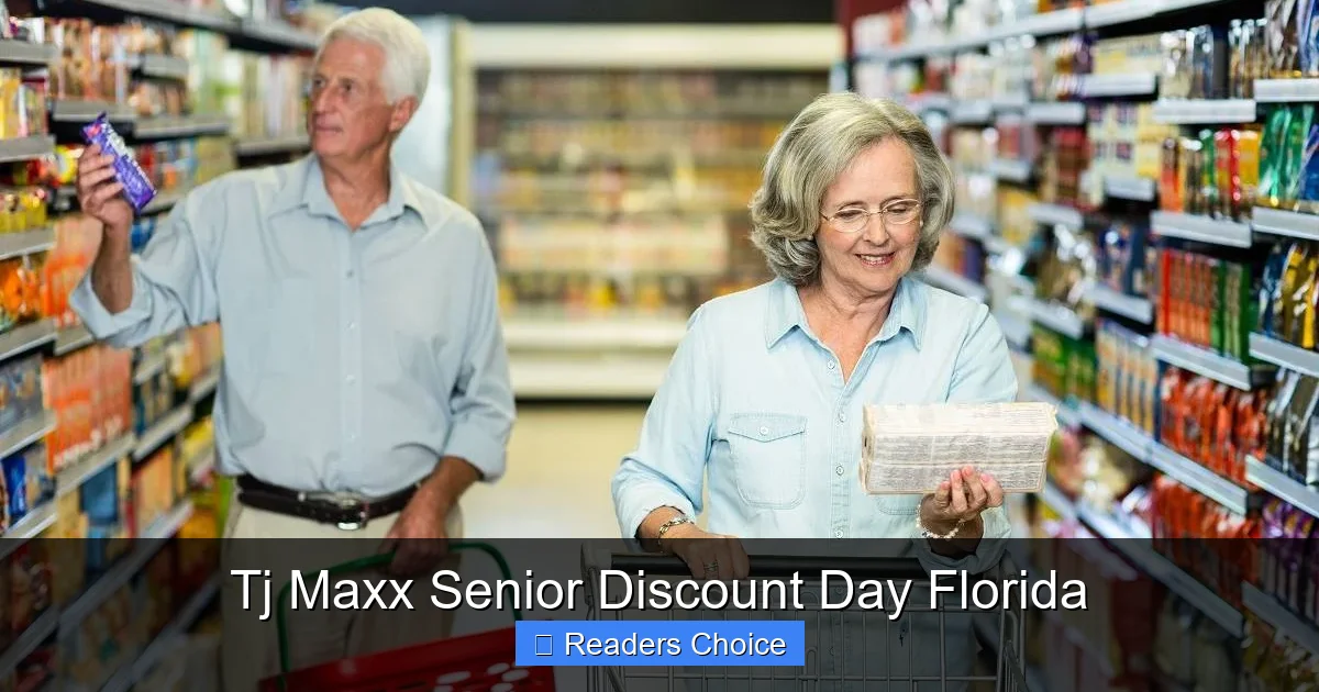Tj Maxx Senior Discount Day Florida