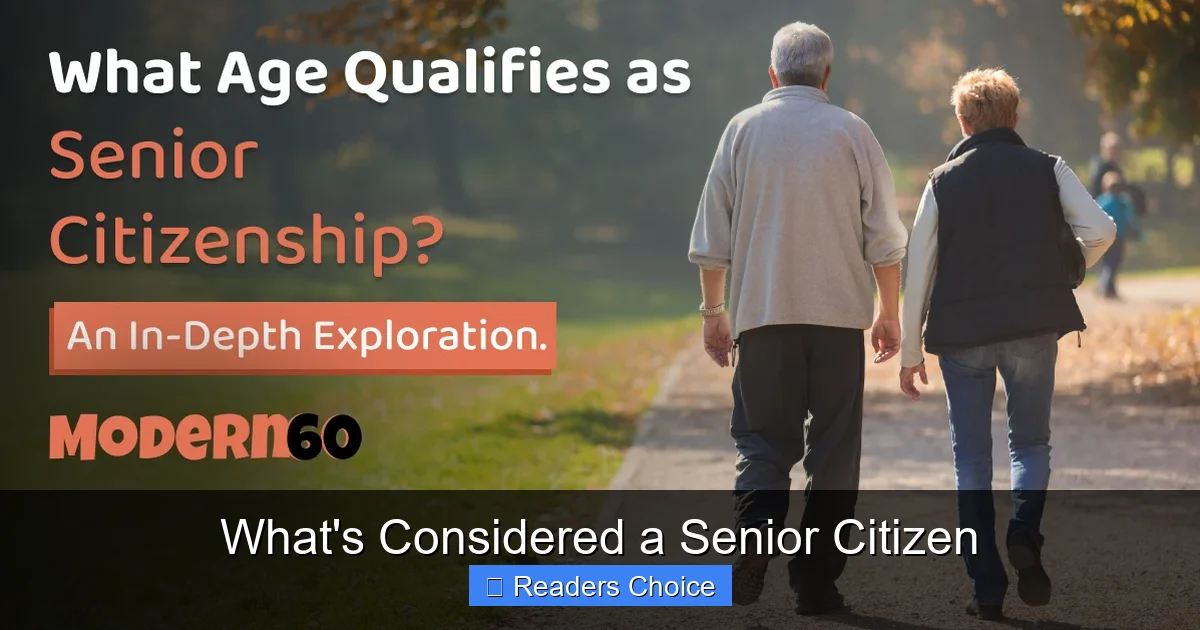 What's Considered a Senior Citizen
