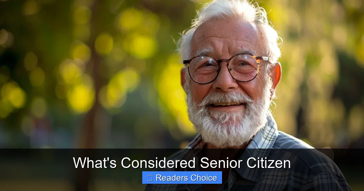 What's Considered Senior Citizen