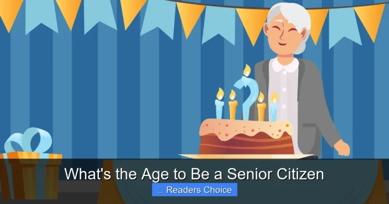 What's the Age to Be a Senior Citizen