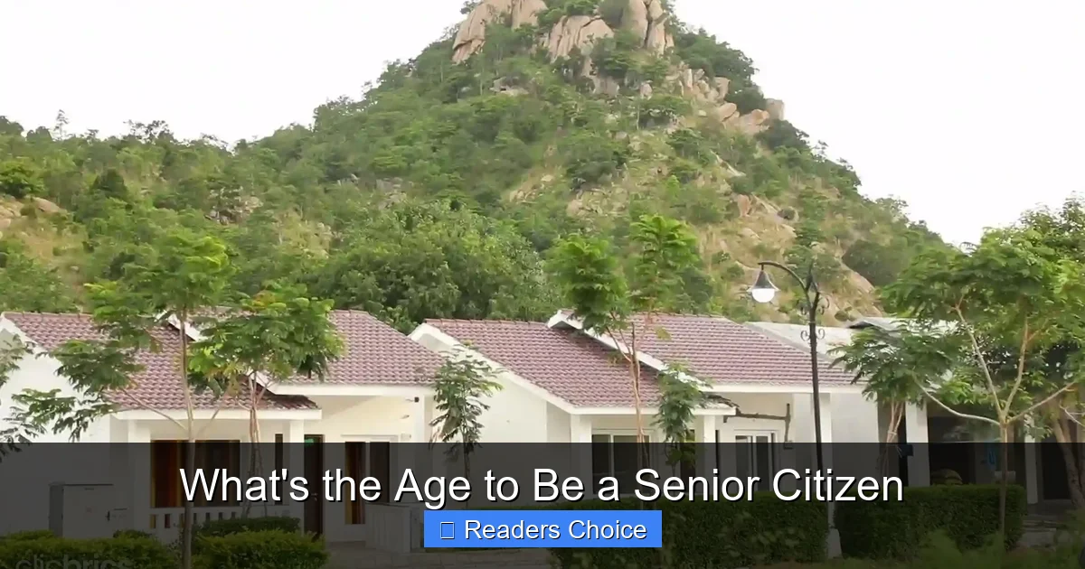 What's the Age to Be a Senior Citizen