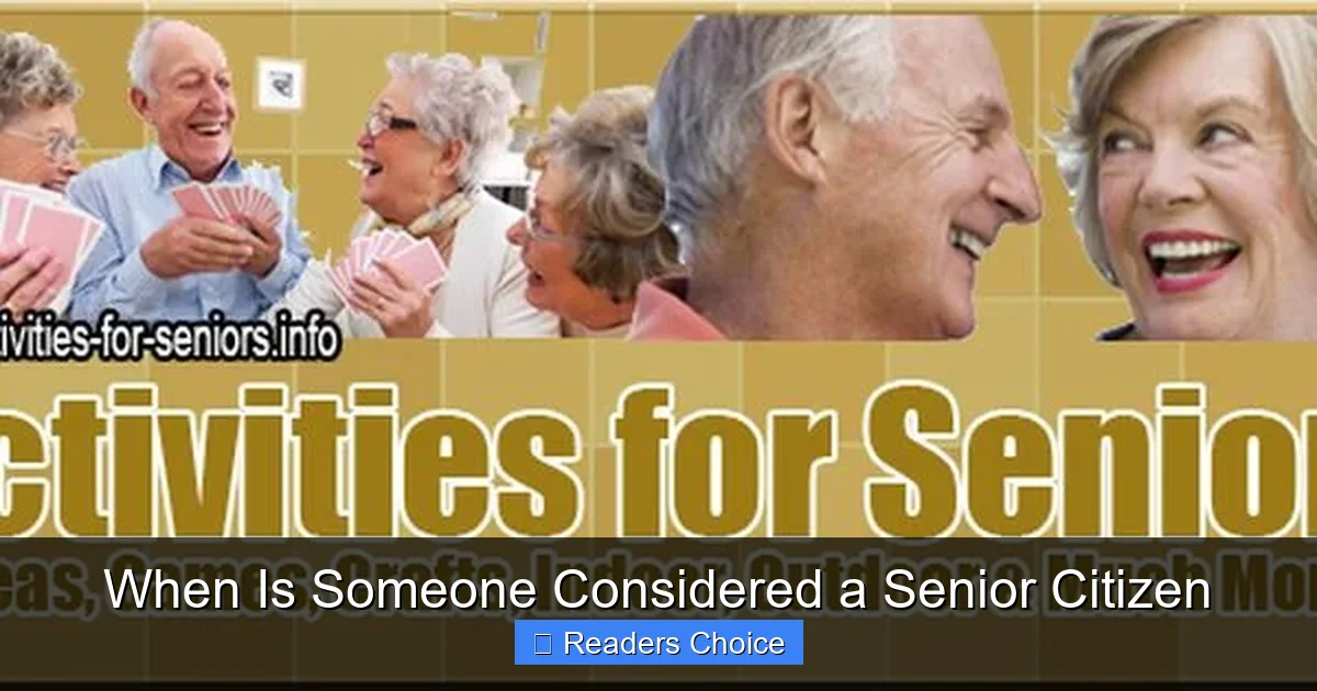 When Is Someone Considered a Senior Citizen