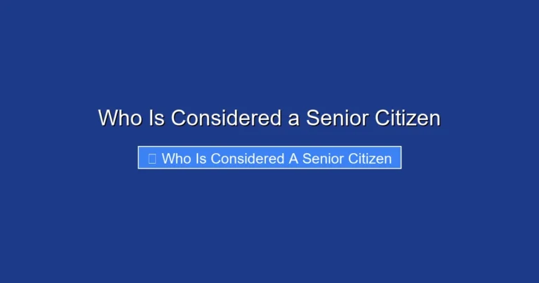 Who Is Considered a Senior Citizen