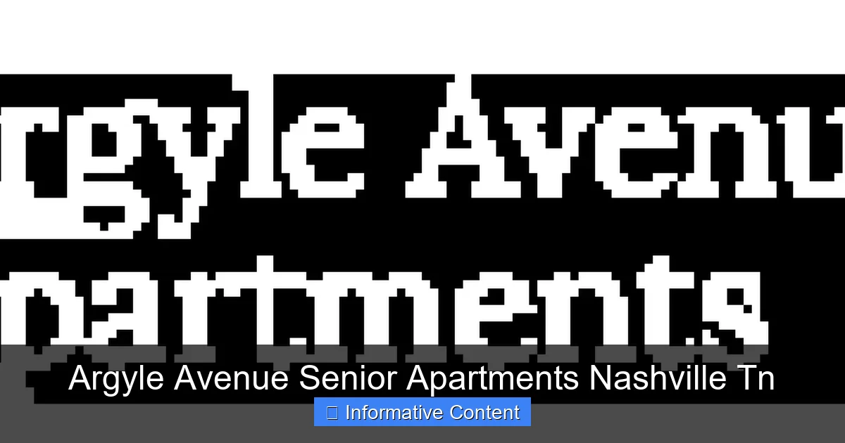 Argyle Avenue Senior Apartments Nashville Tn