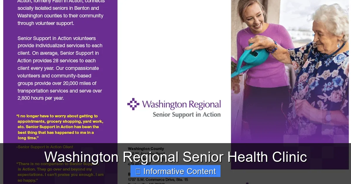 Washington Regional Senior Health Clinic