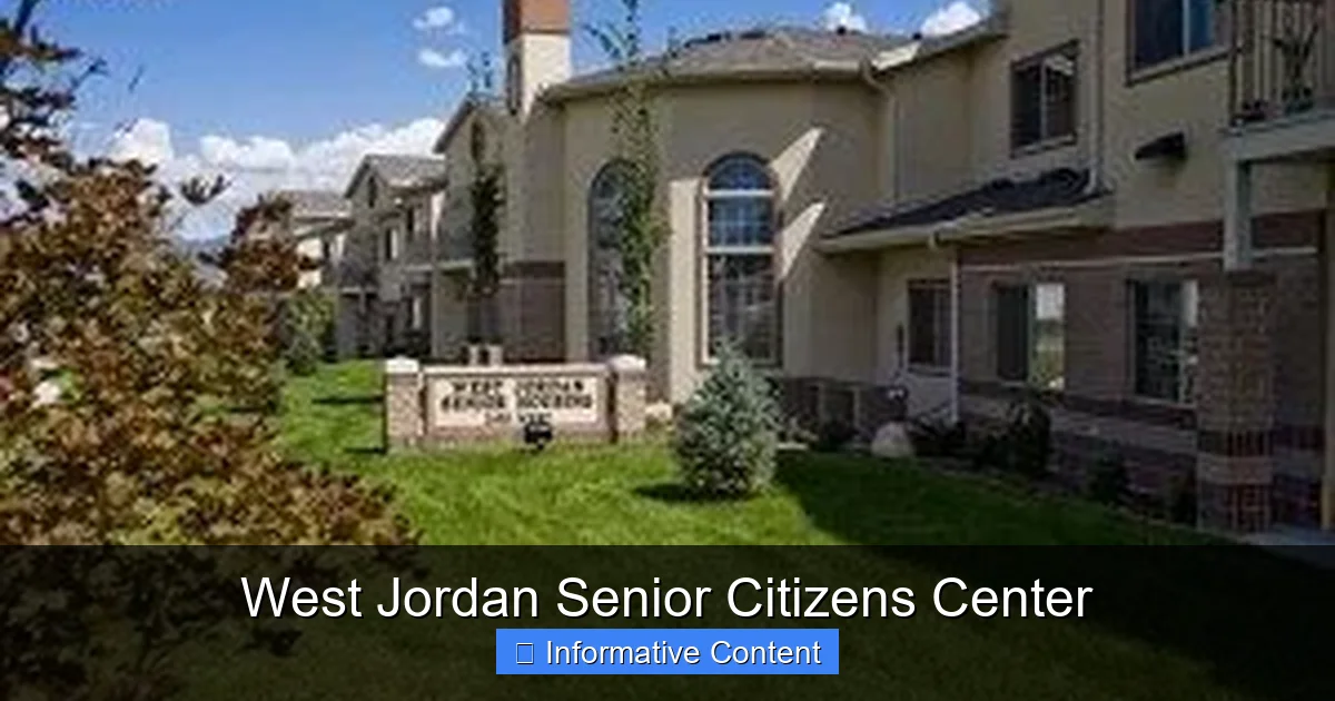 West Jordan Senior Citizens Center