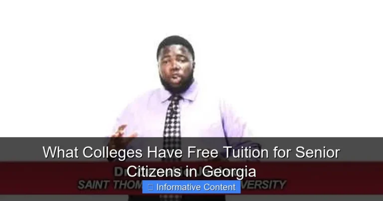 What Colleges Have Free Tuition for Senior Citizens in Georgia