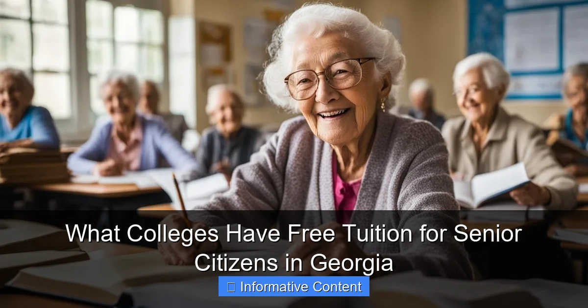 What Colleges Have Free Tuition for Senior Citizens in Georgia