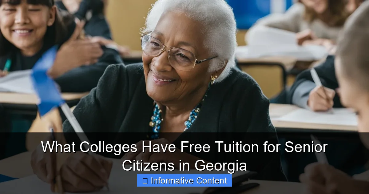 What Colleges Have Free Tuition for Senior Citizens in Georgia
