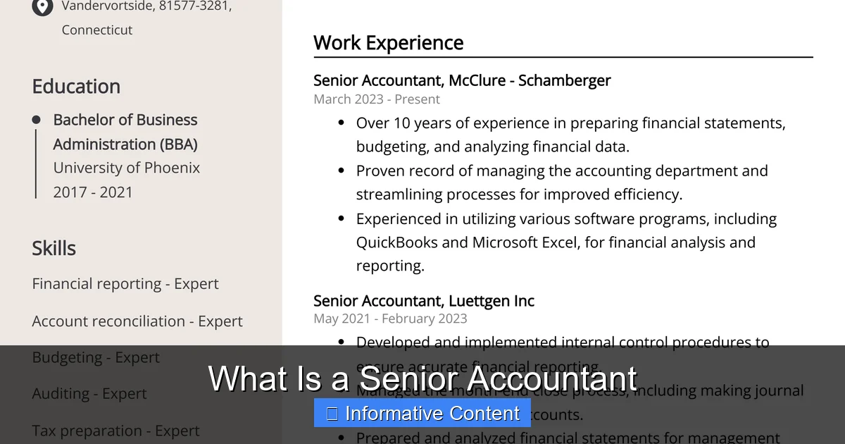 What Is a Senior Accountant