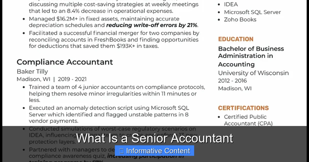 What Is a Senior Accountant