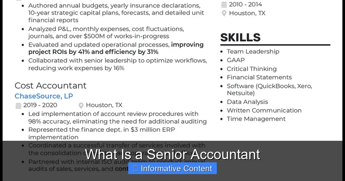 What Is a Senior Accountant