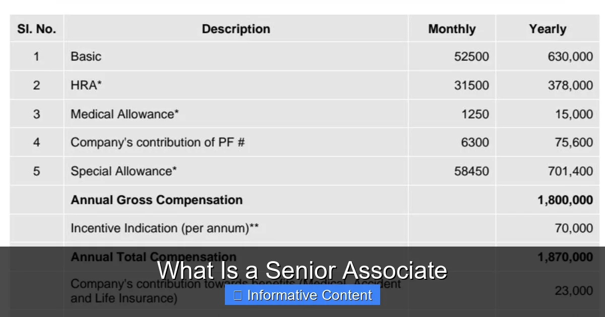 What Is a Senior Associate