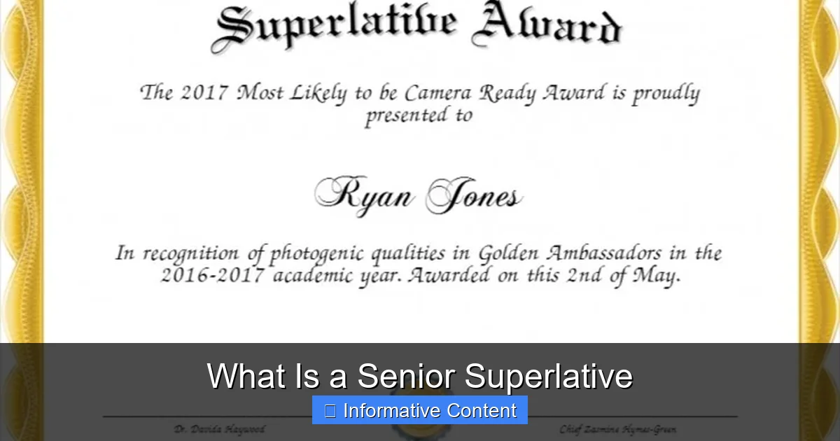 What Is a Senior Superlative