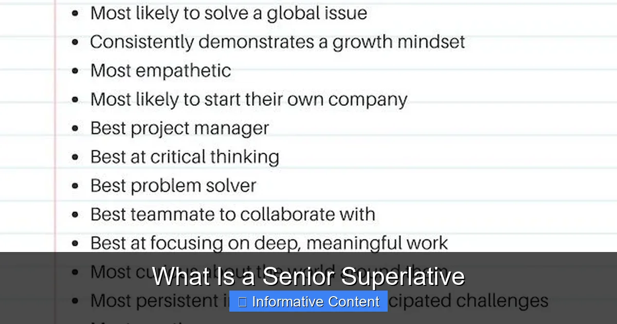 What Is a Senior Superlative