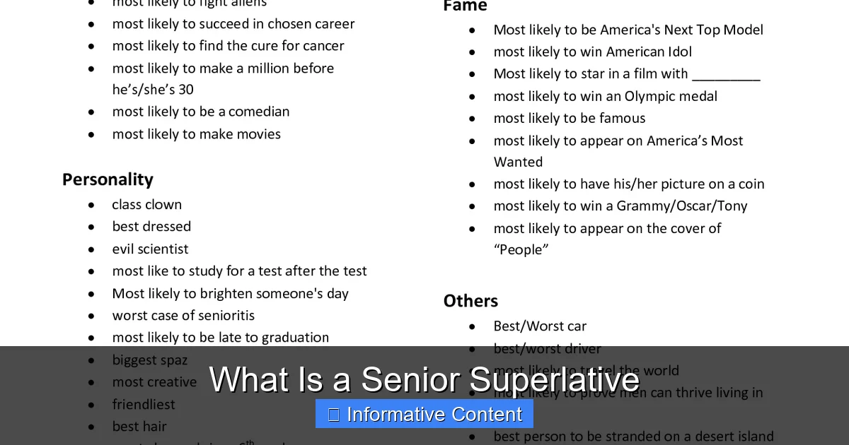 What Is a Senior Superlative