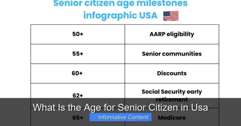 What Is the Age for Senior Citizen in Usa