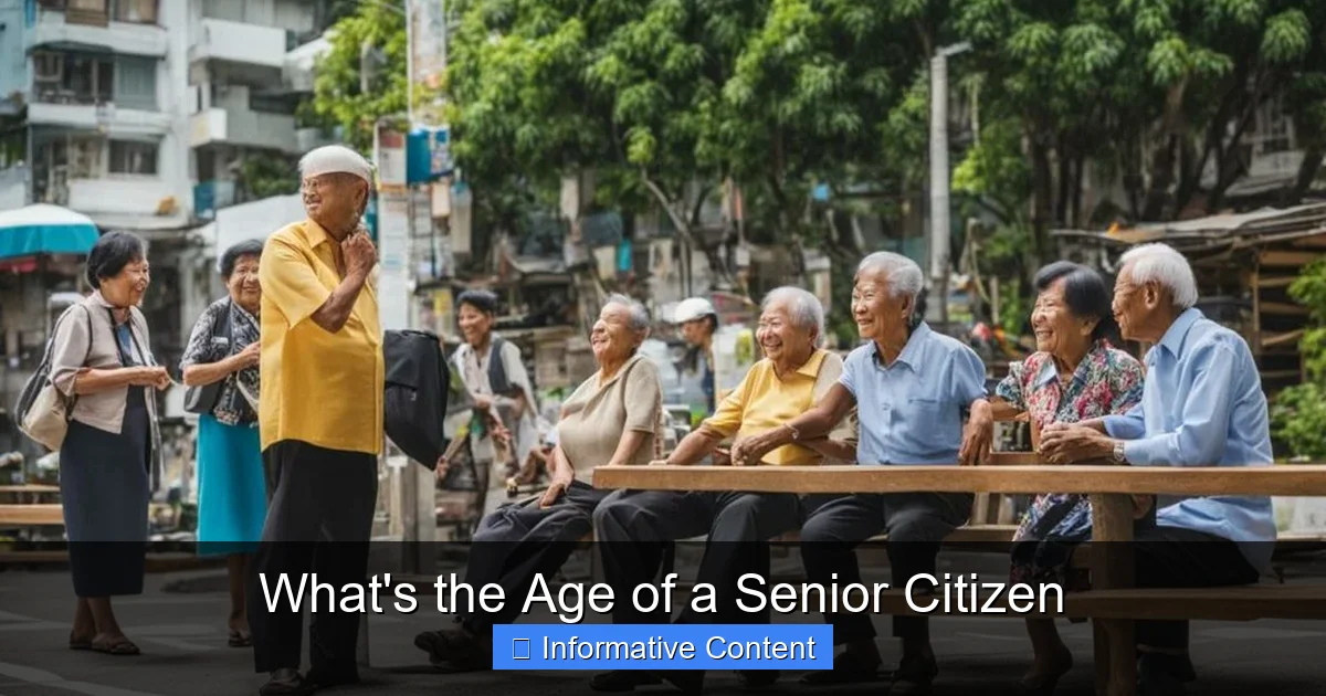 What's the Age of a Senior Citizen