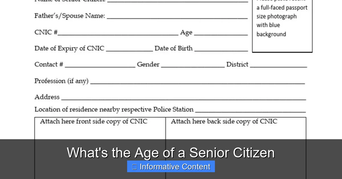 What's the Age of a Senior Citizen