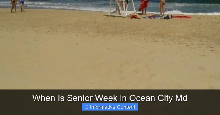 When Is Senior Week in Ocean City Md