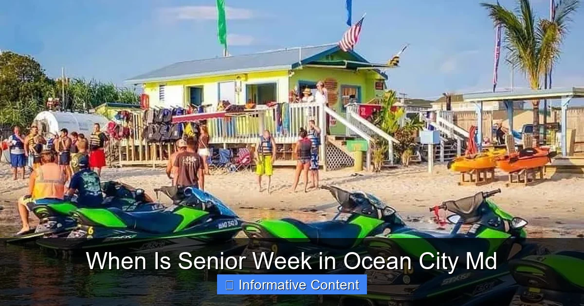 When Is Senior Week in Ocean City Md