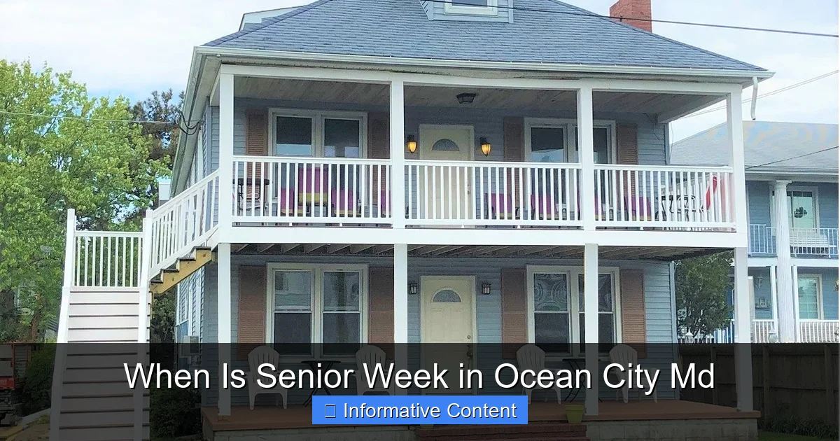 When Is Senior Week in Ocean City Md